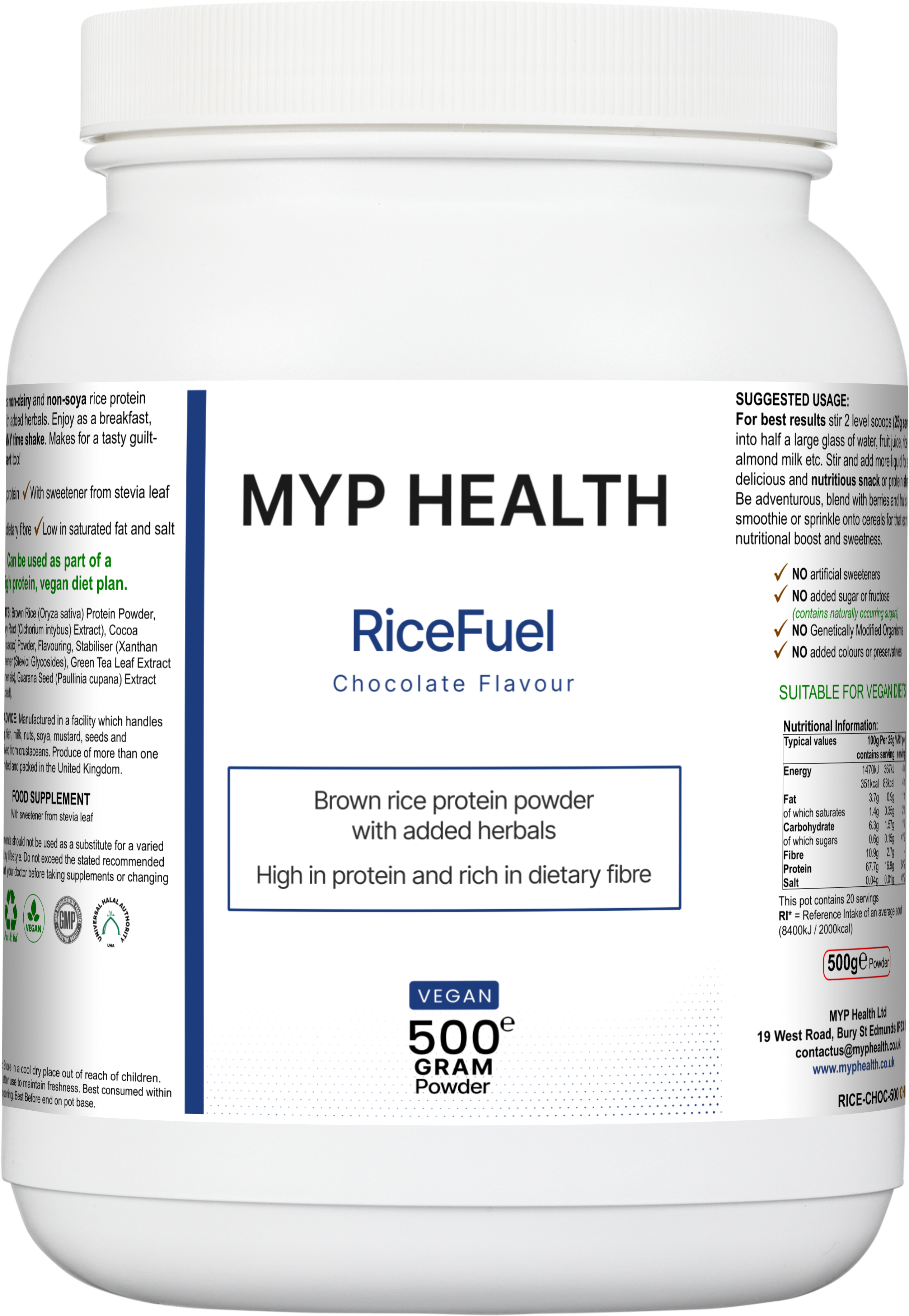 MYP Health RiceFuel Chocolate