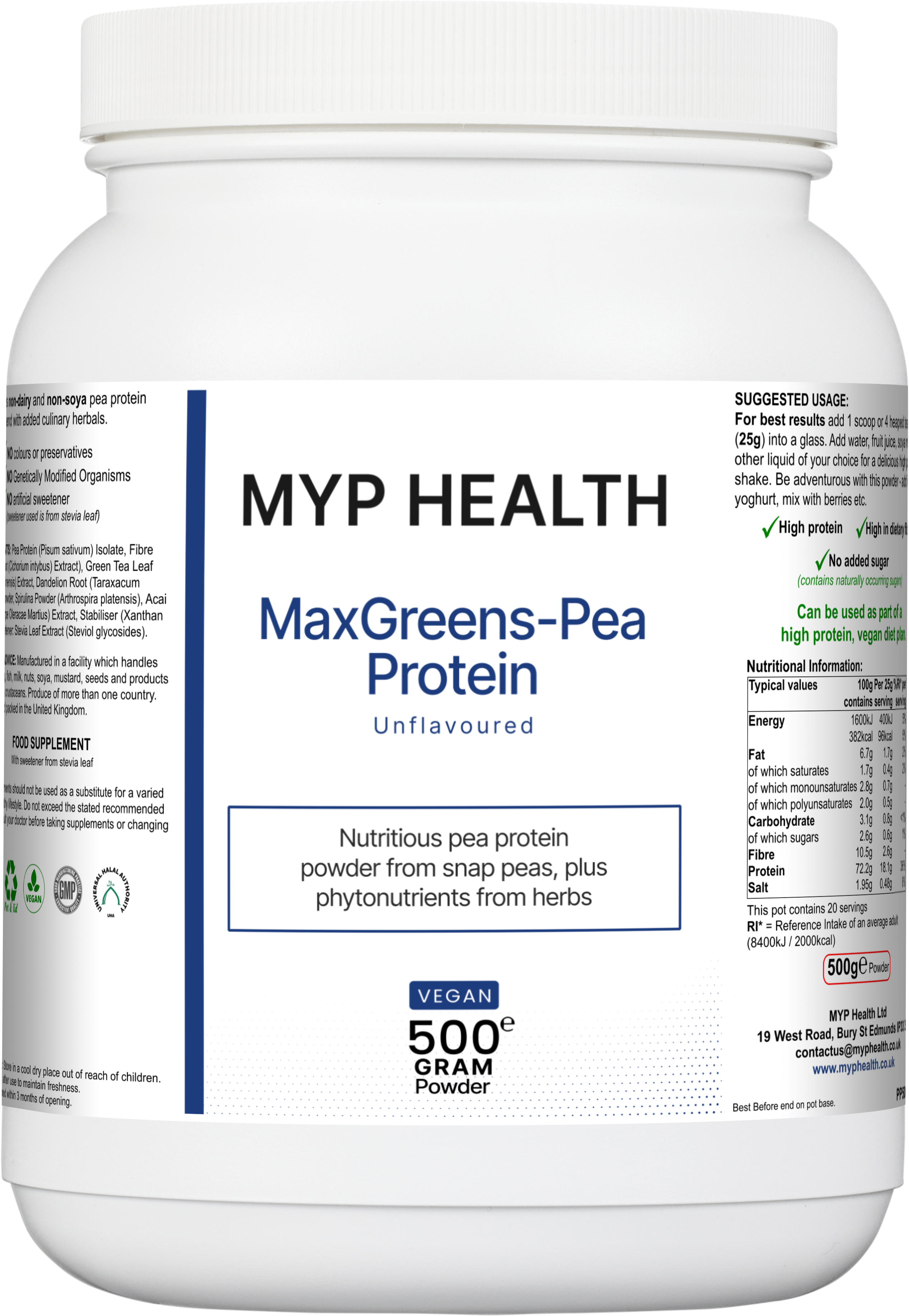 MYP Health MaxGreens Pea Protein